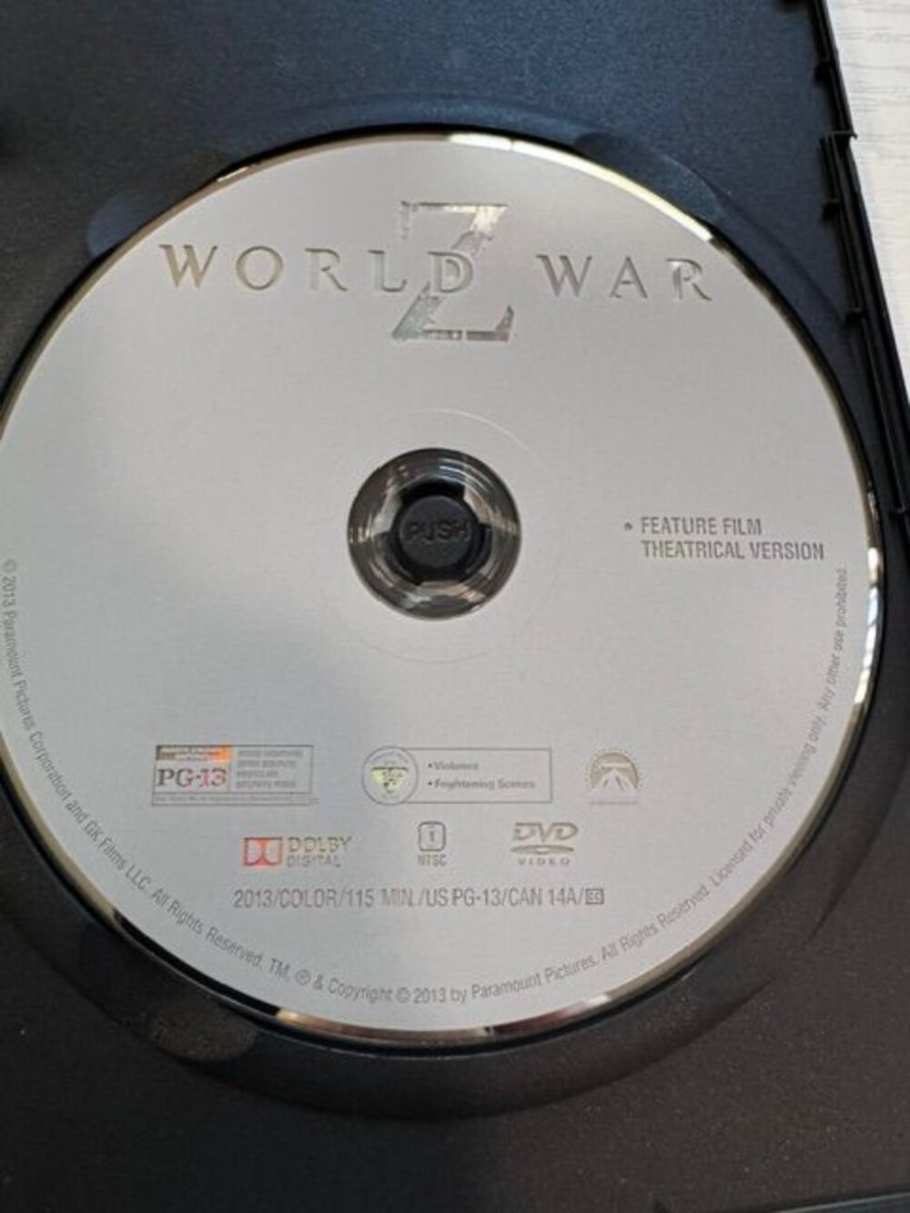 World War Z DVD
